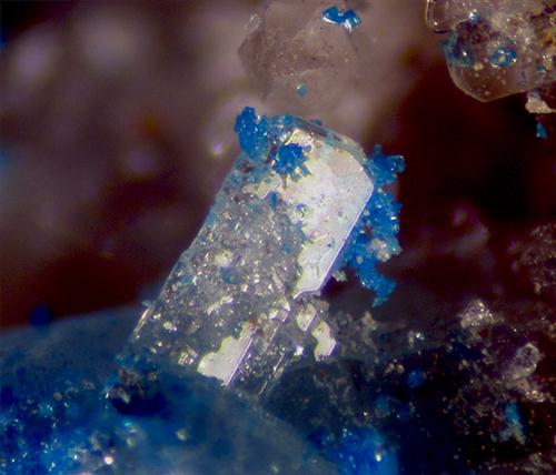 Penfieldite with blue pseudoboleite